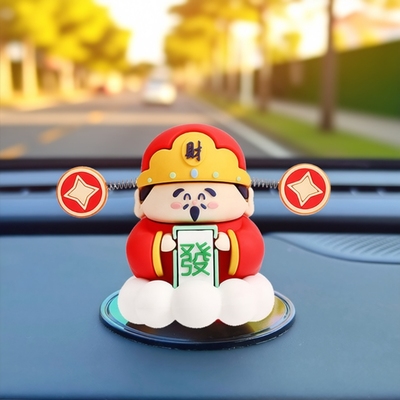 财神爷汽车摆件2025新款高档