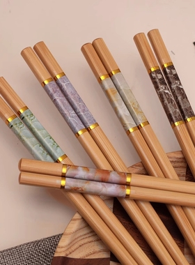 高档楠竹筷子家用天然新款纯天然木筷子一人一快5-20双防霉耐高温