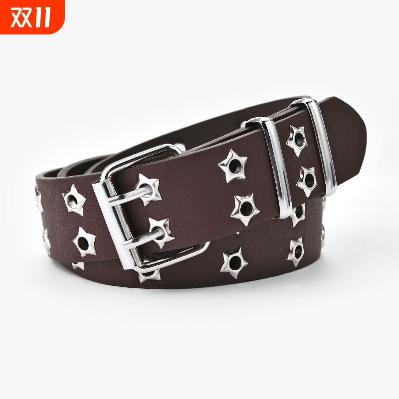 2025韩版镂空朋克休闲皮带