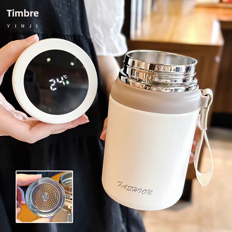 智能保温杯高颜值2026新款大容量办公室带过滤网泡茶杯商务水杯
