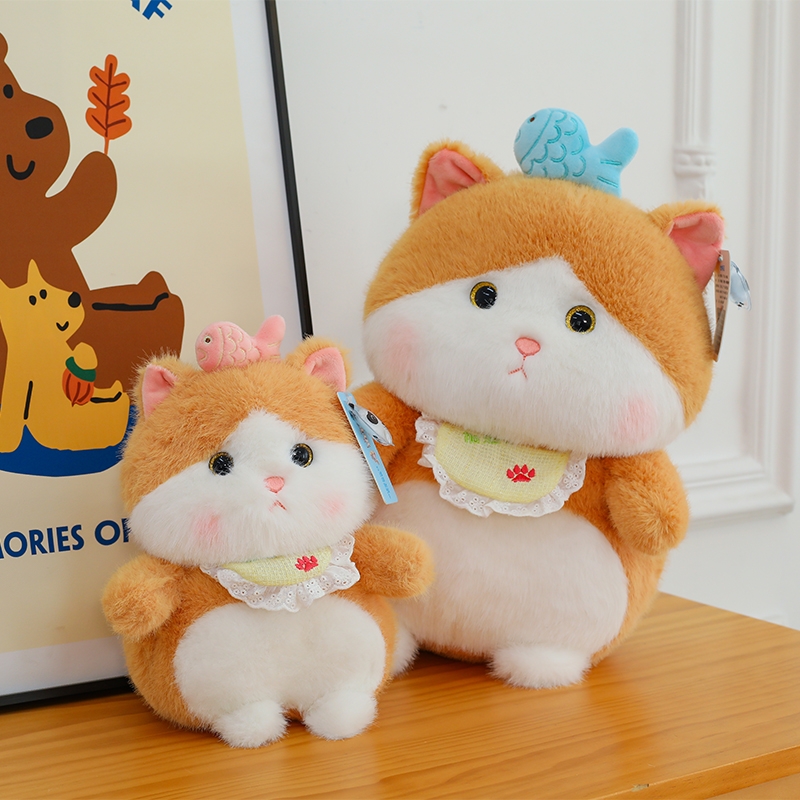 可爱创意鱼小猫毛绒玩偶女孩男孩生日礼物送女友陪伴情人节布娃娃