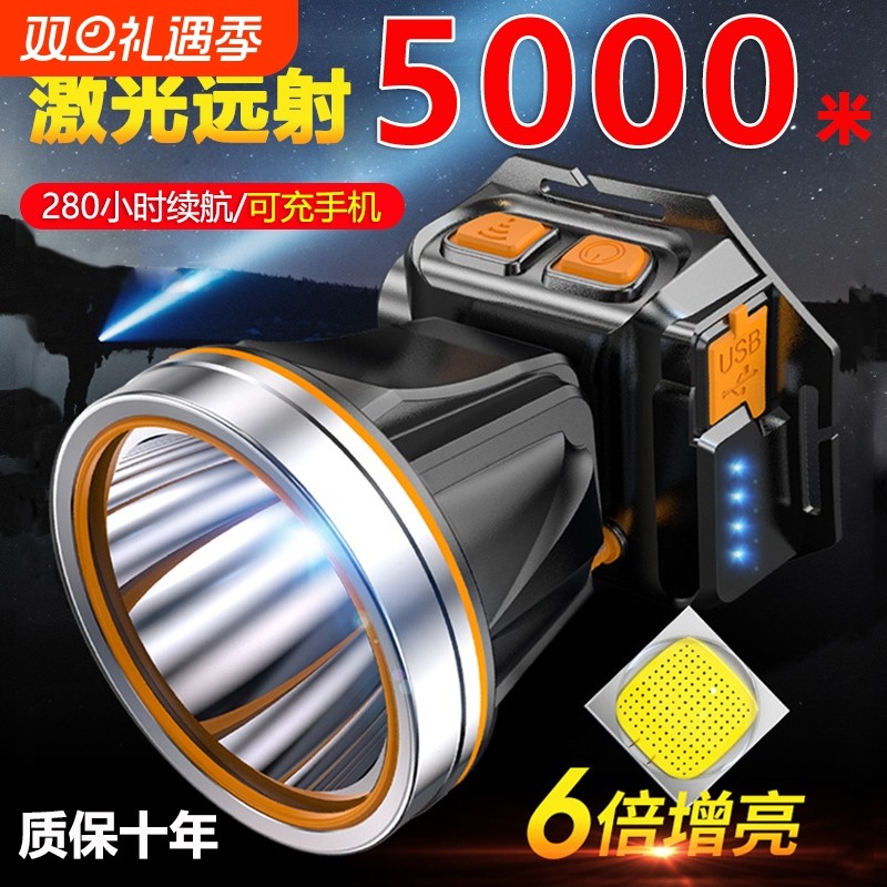 头灯强光超亮充电续航超长锂电矿灯户外夜钓头戴式照明灯钓鱼新款