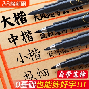 秀丽笔书法专用软笔美术练字笔墨水练字自带笔锋可加学生签名签字笔硬笔书法大楷笔钢笔式毛笔软头笔开学用笔
