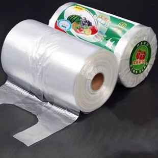 PE保鲜袋食品袋家用食品级加厚手提大中小厨房背心袋一次性点断式