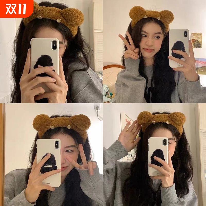 拍照超出片环球影城Tim小熊发箍女迪士尼同款高颅顶拍照头箍发卡