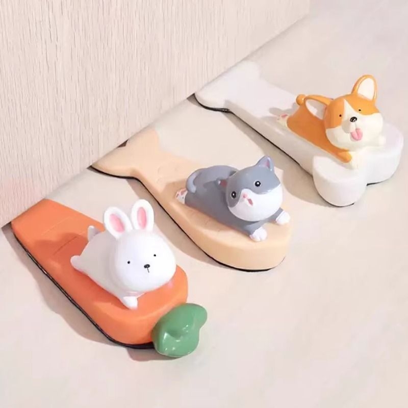 可爱动物门挡器门塞门阻器门顶防风防撞卡门固定挡门堵门碰免打孔