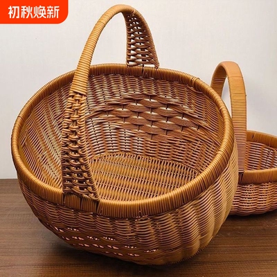 仿藤编织水果篮购物篮鸡蛋手提篮