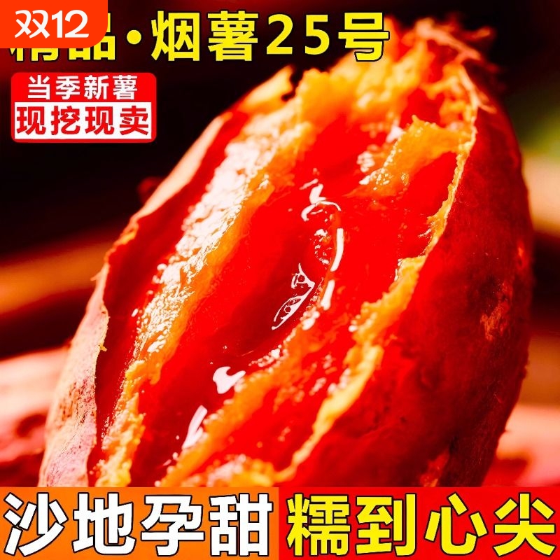 烟薯25号红薯正宗山东糖心流油蜜薯新鲜农家自种甜番薯山芋西地瓜