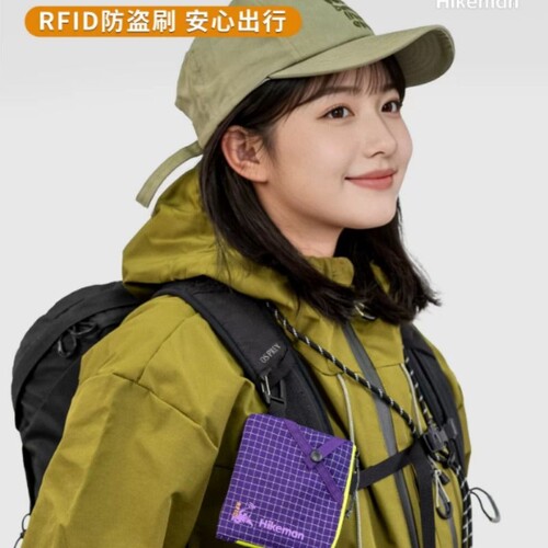 户外RFID防盗刷卡包出国旅行证件包大力马随身便携钥匙零钱小挂包