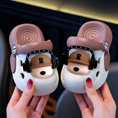 男童洞洞鞋卡通防滑沙滩鞋