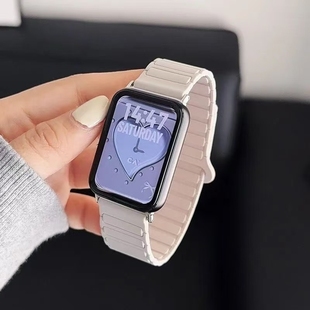 明星同款 红米watch5硅胶一体4替换带磁吸男智能透气运动女秋夏配件 适用小米手环9Pro表带8Pro手表腕带新款