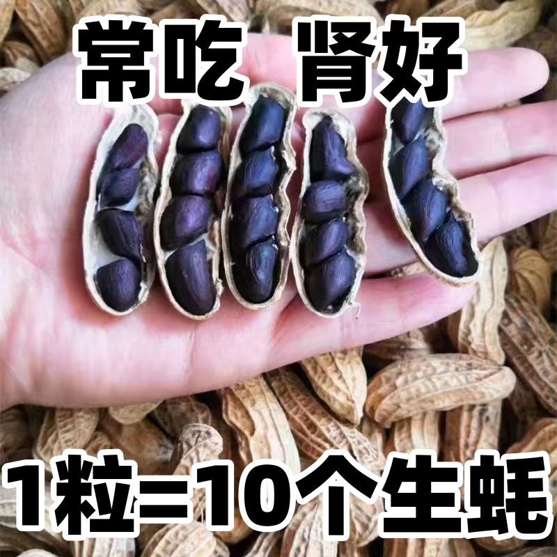 特价】正宗富硒黑花生正品云南黑花生带壳紫衣花生黑衣养胃生花生