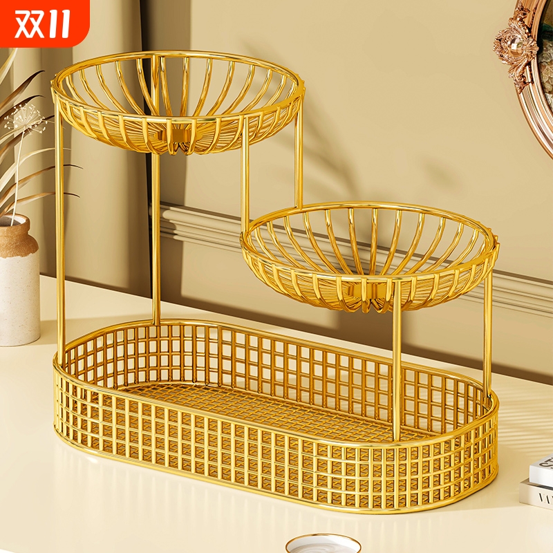 餐桌置物架桌面整理架多层零食储物柜水杯分层收纳箱客厅水果盘子