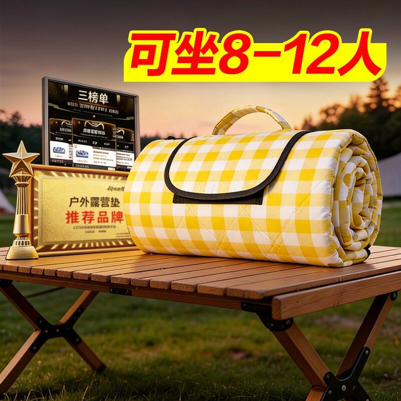 野餐垫户外防潮垫防水加厚便携徒步沙滩垫便携露营野炊草坪地垫子