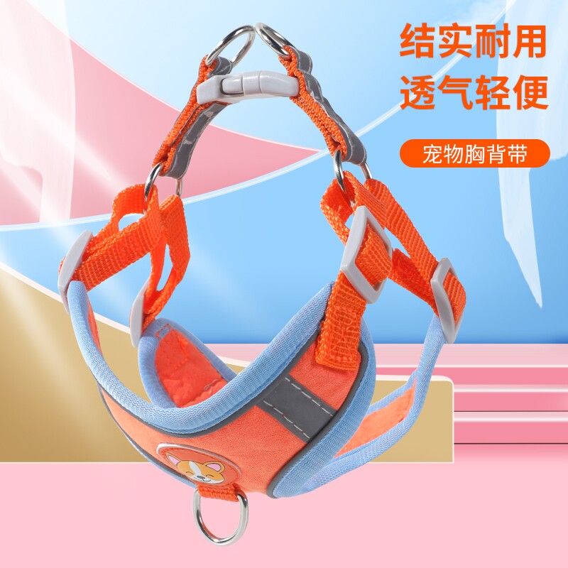 背带款不勒脖可伸缩牵引绳图片