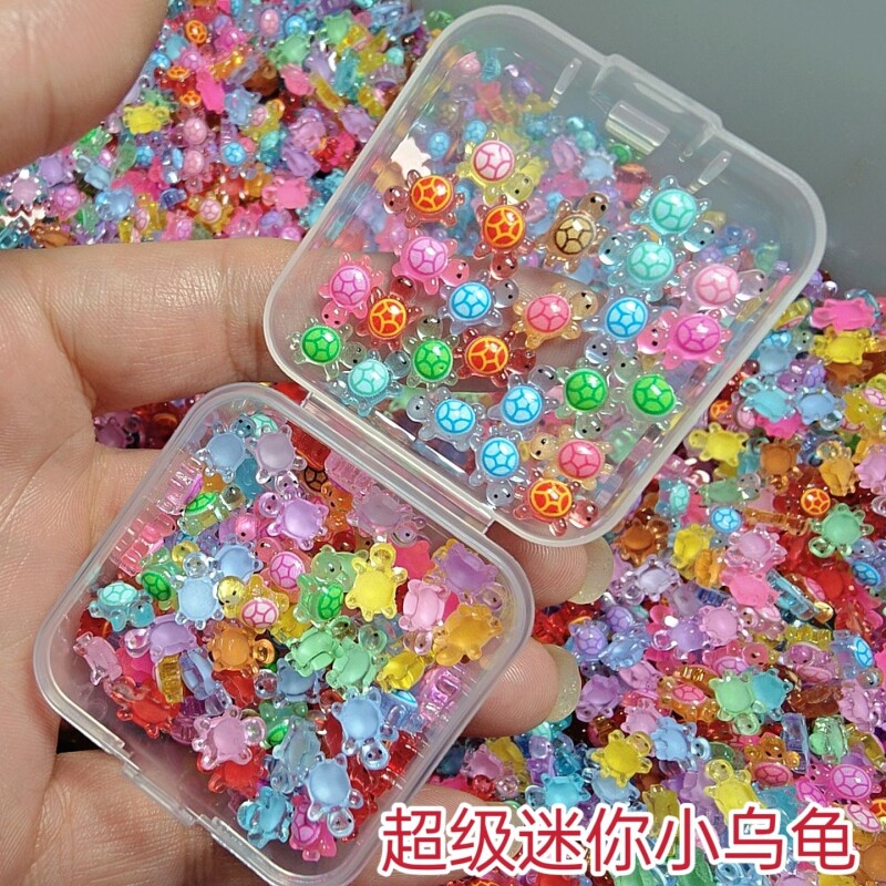 新款夜光超级迷你小乌龟树脂摆件奶油胶配件diy海龟汽车摆件玩具