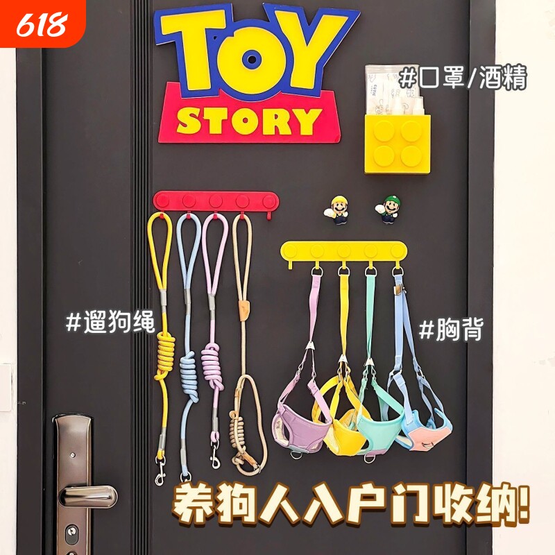 磁吸挂钩免钉冰箱侧面大排家用风门后钩厨房抹布毛巾围裙挂架承重