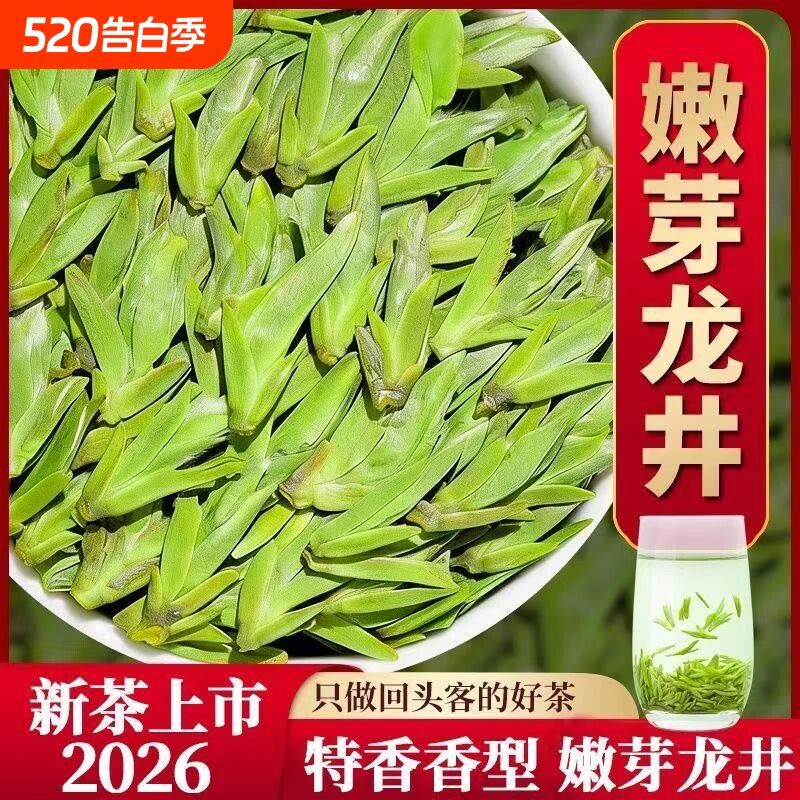 正宗龙井茶明前2026年新茶绿茶茶叶春茶礼盒装自己喝250g早茶