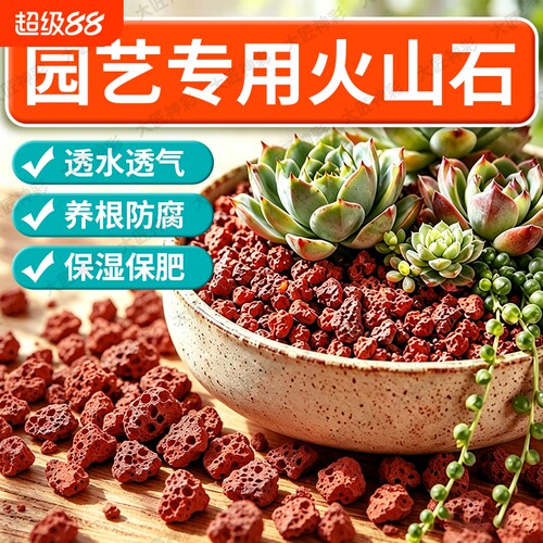 火山石园艺养花蝴蝶兰花专用多肉颗粒营养土铺面大块鱼缸造景底砂
