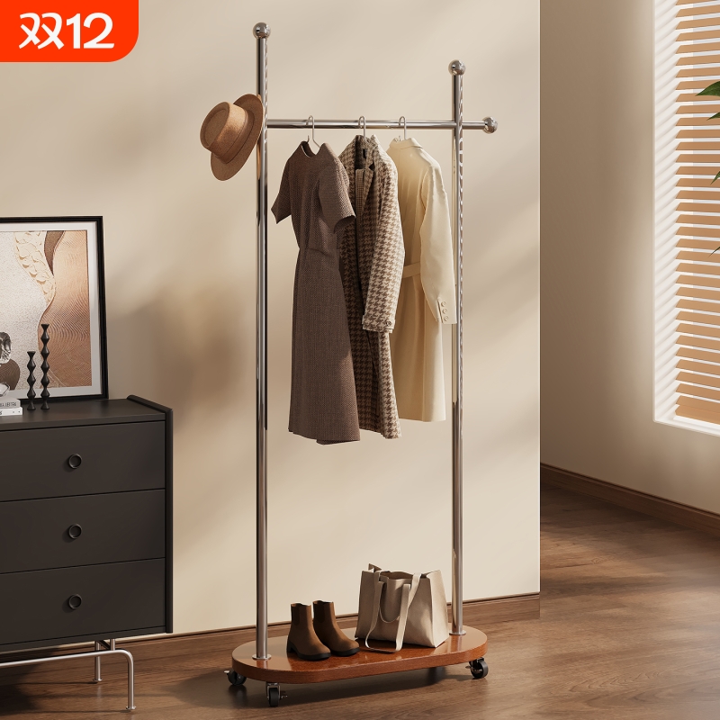 衣架落地卧室奶油风挂衣架家用