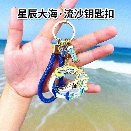 冰箱贴2026新款亚克力金属流沙钥匙扣旋转流沙财神磁吸文创热销榜