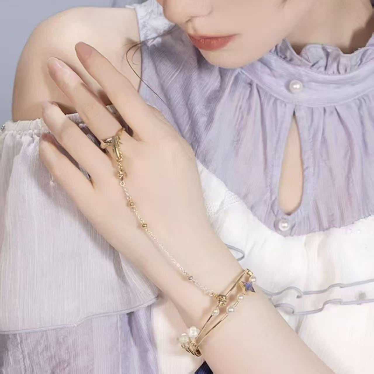 知更鸟主题印象系列手镯戒指套组女2025新款小众设计感二次元周边