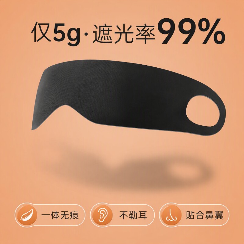 遮光睡眠眼罩男女缓解眼部疲劳助眠不勒耳挂耳黑眼圈轻薄干涩压感图片