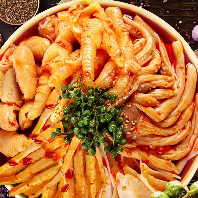 鲁不二无骨鸡爪香辣卤味网红零食