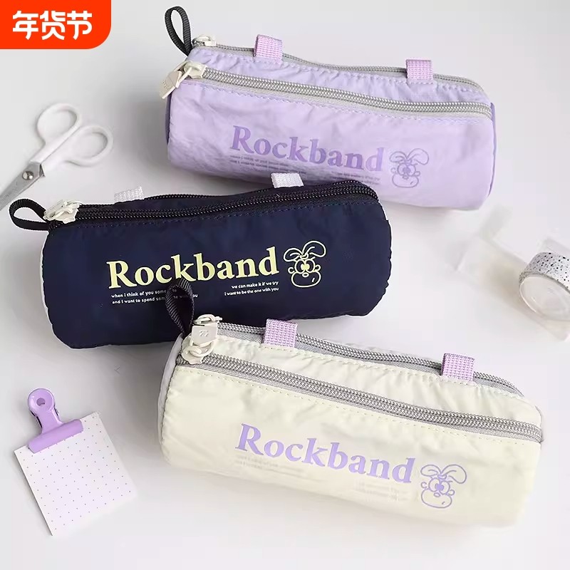 新款简约可爱系蛋卷多层笔袋美式防水文具盒便携小众可爱设计感文具袋,文具电教/文化用品/商务用品,笔袋,淘宝优惠券,粉丝福利购,淘宝优惠卷