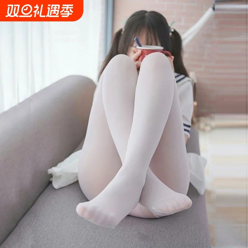 夏季丝袜纯欲JK女白色超薄lolita袜子春秋白连体裤性感黑丝袜