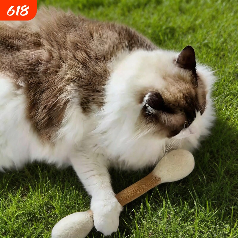大棉签羊毛毡逗猫棒猫玩具自嗨解闷神器猫薄荷猫咪磨牙棒宠物用品