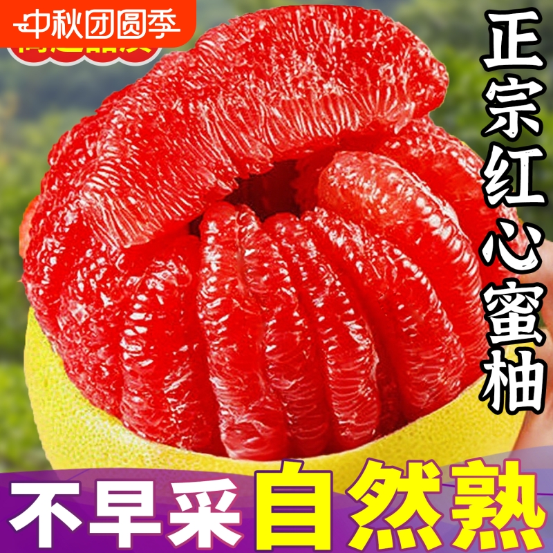 正宗红心柚子蜜柚中秋送礼现摘新鲜水果整箱正当季葡萄文旦三红柚