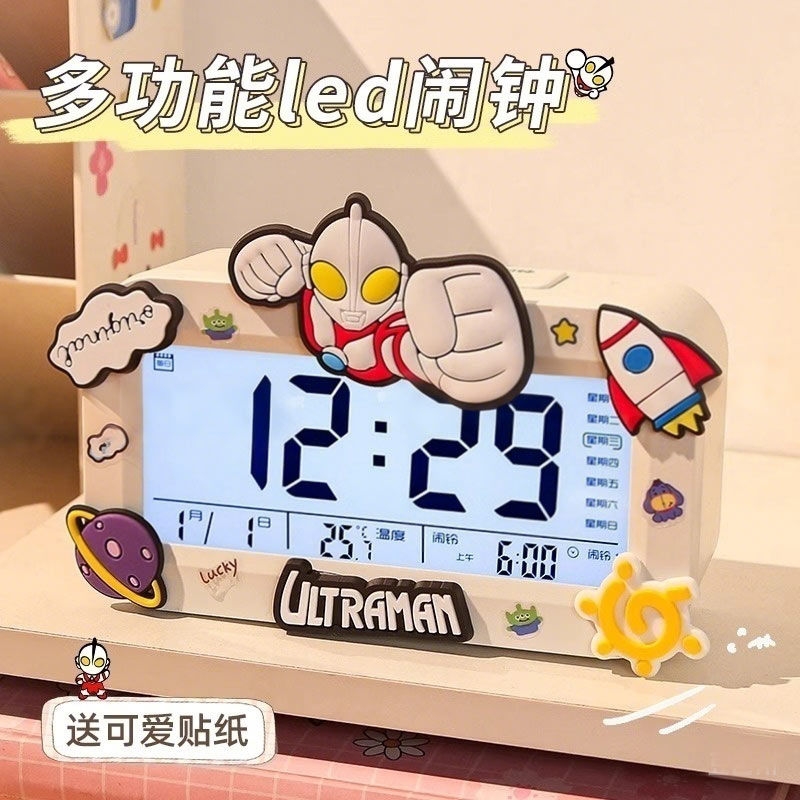 闹钟学生专用起床神器奥特曼2025新款电子儿童男女孩强力叫醒闹铃