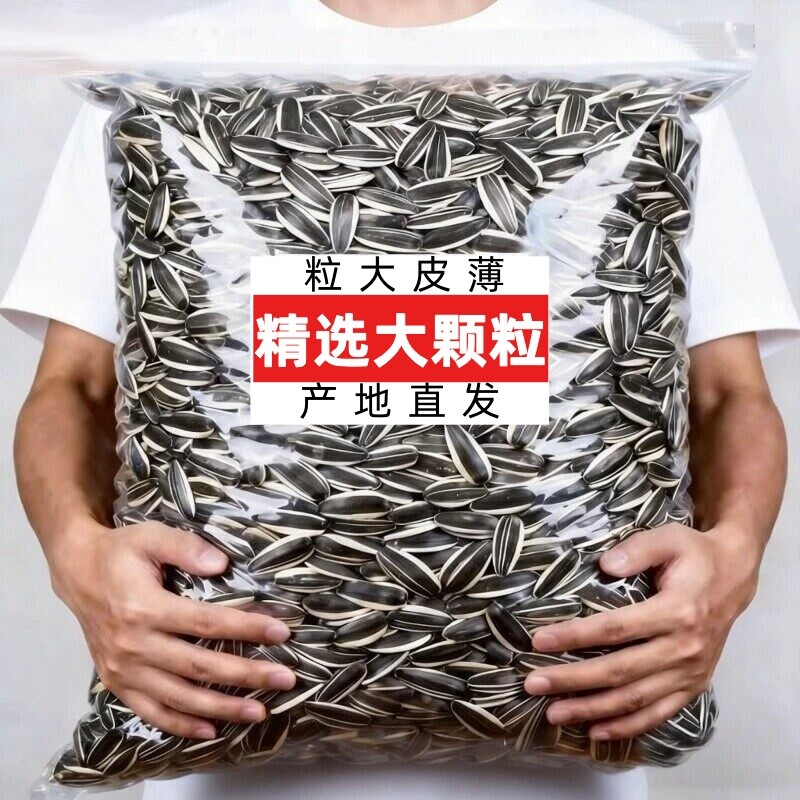 内蒙古原味炒熟葵花籽大颗粒瓜子5斤批发零食葵花子散装新货2026