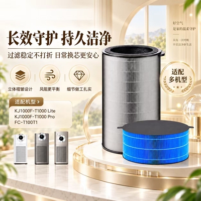 霓鸣适配美的空气净化器净化滤芯