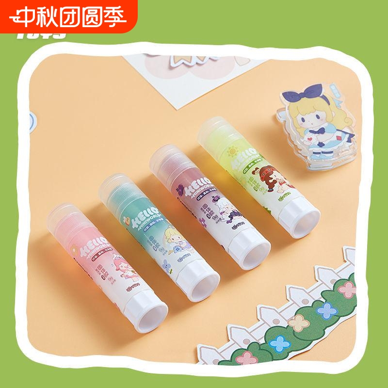 迷你世界x齐心固体胶棒高粘度学生办公用品手工胶水强力胶文具果冻色固体胶彩色多巴胺儿童无毒环保
