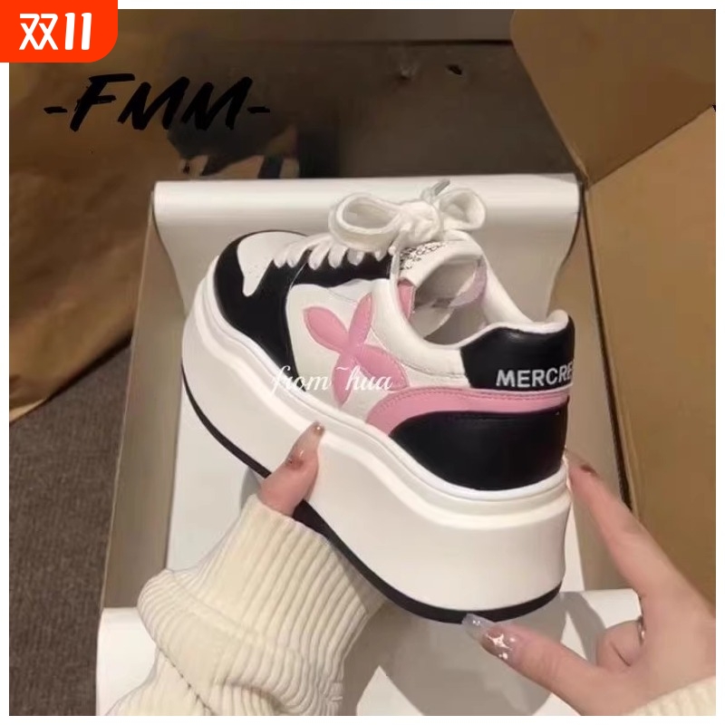 赵露思同款春季厚底小白鞋复古