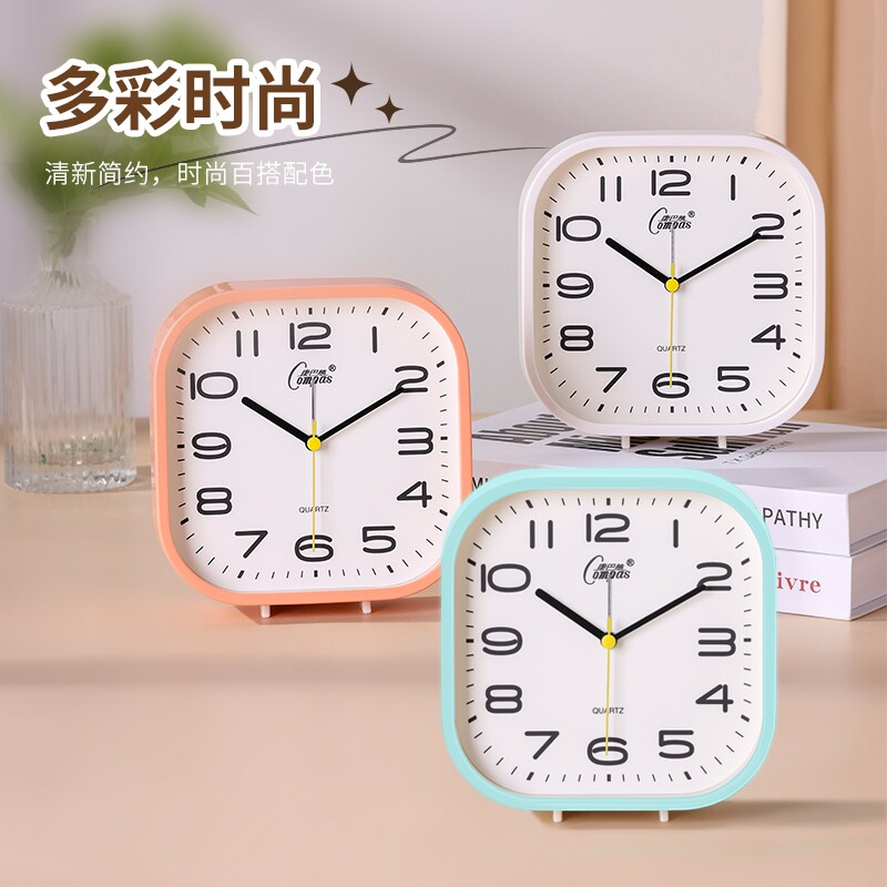 康巴丝新款桌面闹钟静音儿童学生起床神器简约卧室床头时钟