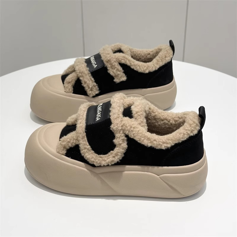 松糕底魔术贴棉鞋女|千人加购