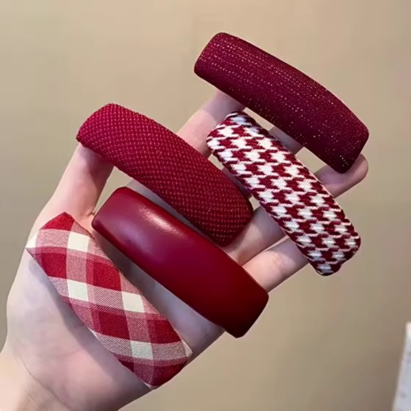 气质百搭酒红色bb夹女发卡高级感后脑勺丸子头碎发夹前额刘海夹女