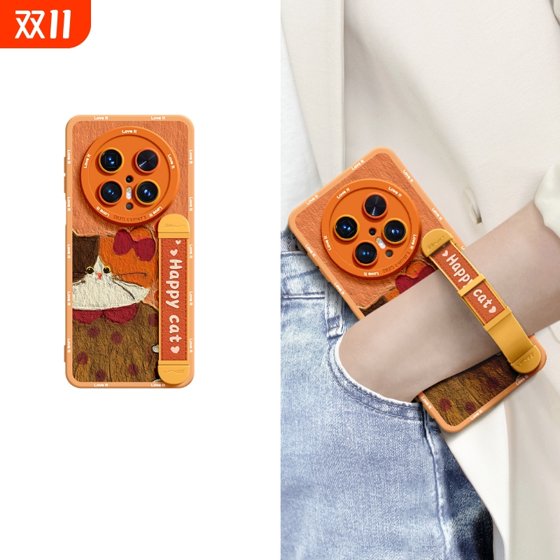 适用华为Mate系列手机壳侧脸小猫