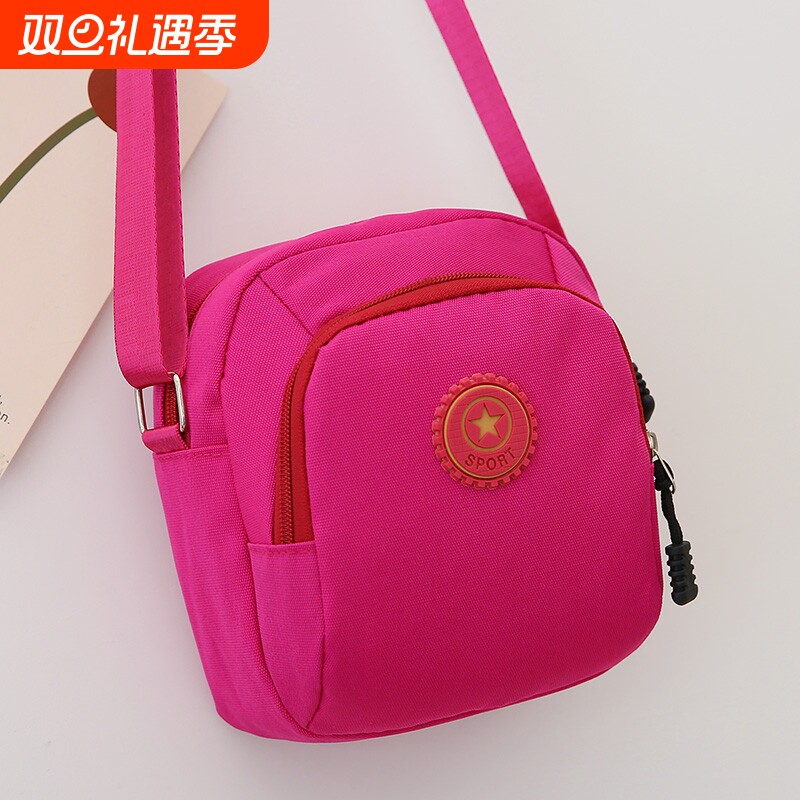 斜跨包潮帆布单肩斜挎女包中老年女包尼龙牛津布包休闲小包包