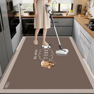 硅藻泥厨房地垫防滑防油可擦免洗地毯脚垫进门门口新款 可裁剪吸水