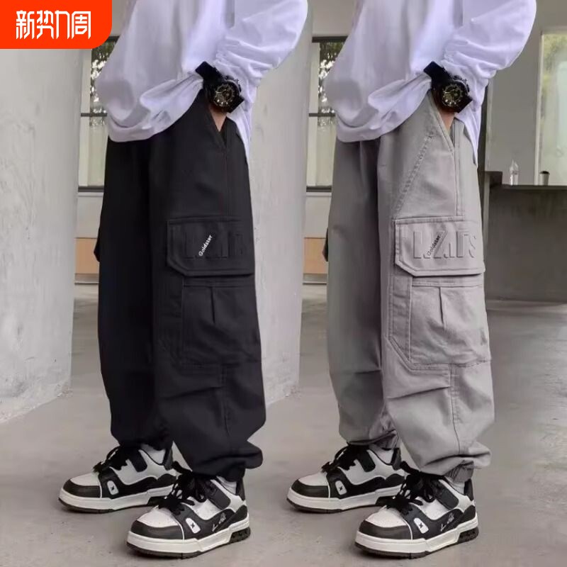 男童工装裤春秋季2026新款儿童春装裤子中大童男孩休闲长裤青少年