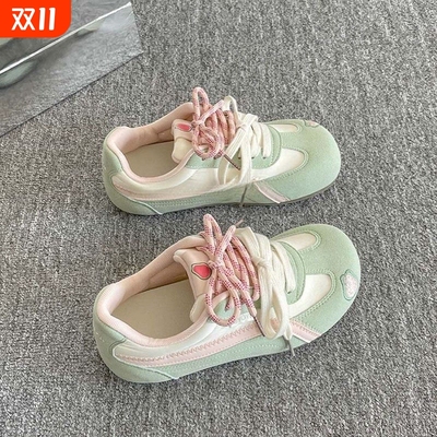 韩系小众厚底百搭鞋子女款2025新款爆款板鞋学生厚底小白鞋德训鞋