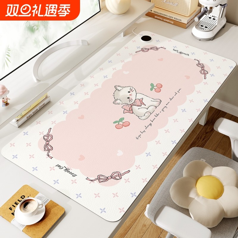 暖加热桌垫鼠标垫办公室冬天女生暖手发热键盘防水办公桌开关防油