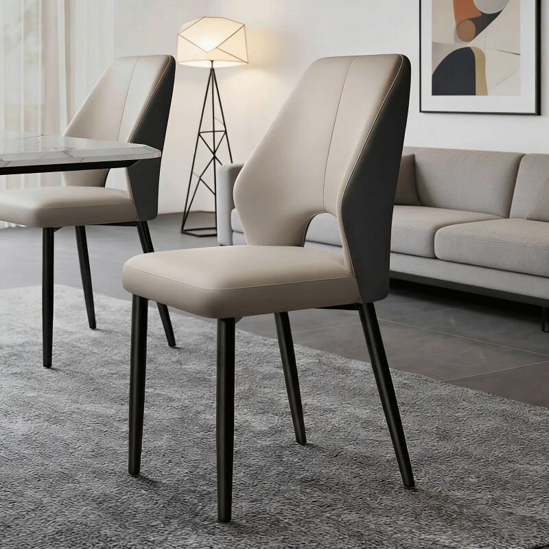 餐椅家用北欧轻奢高级餐桌椅出租房用靠背椅意式极简酒店洽谈凳子