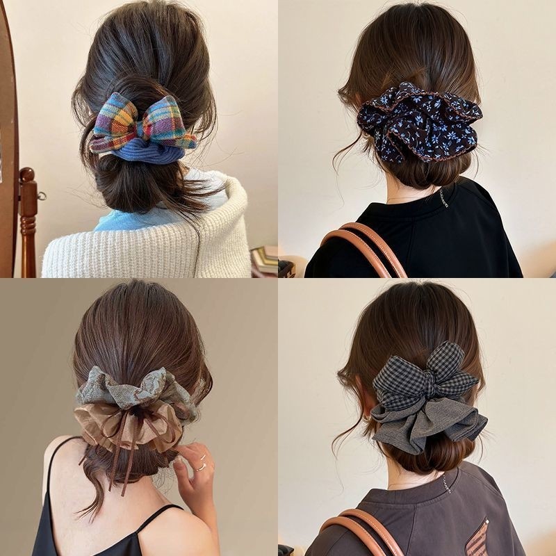 发圈秋冬复古ins彩虹格子蝴蝶结大肠头绳丸子2026马尾发绳新款,饰品/流行首饰/时尚饰品新,发饰,淘宝优惠券,粉丝福利购,淘宝优惠卷