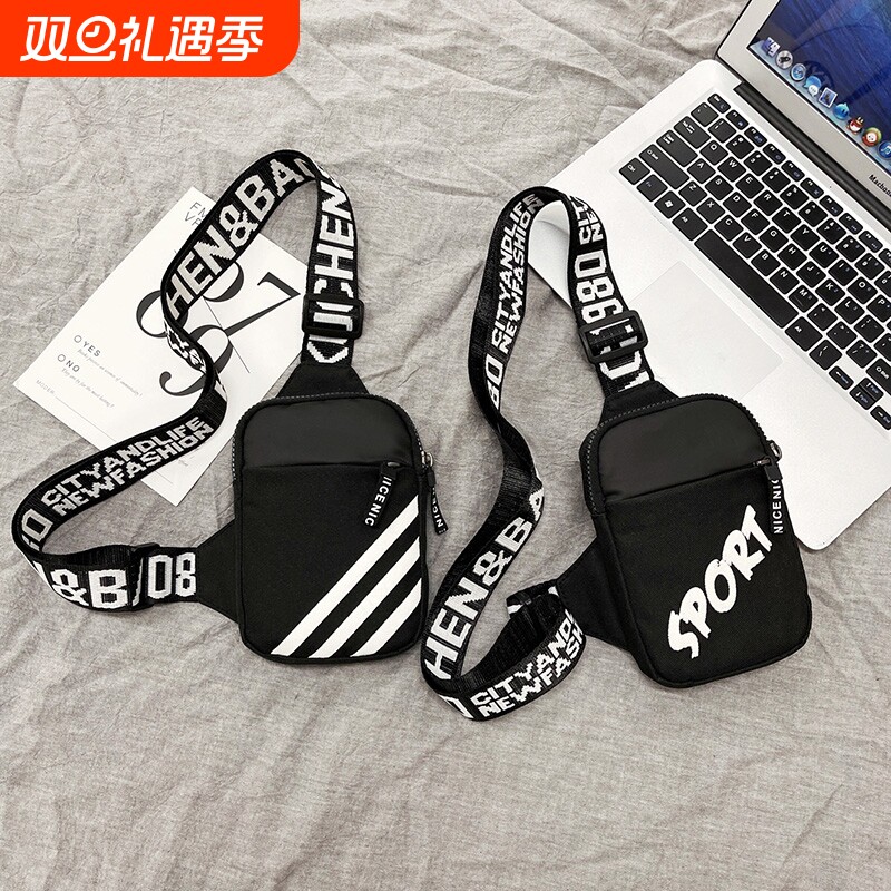 男士小挎包超轻迷你手机包潮牌胸包女款小包女轻便运动单肩斜挎包