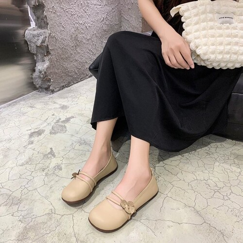 意尔康心选休闲软底玛丽珍鞋女2026秋季新款平底女鞋单鞋豆豆法式